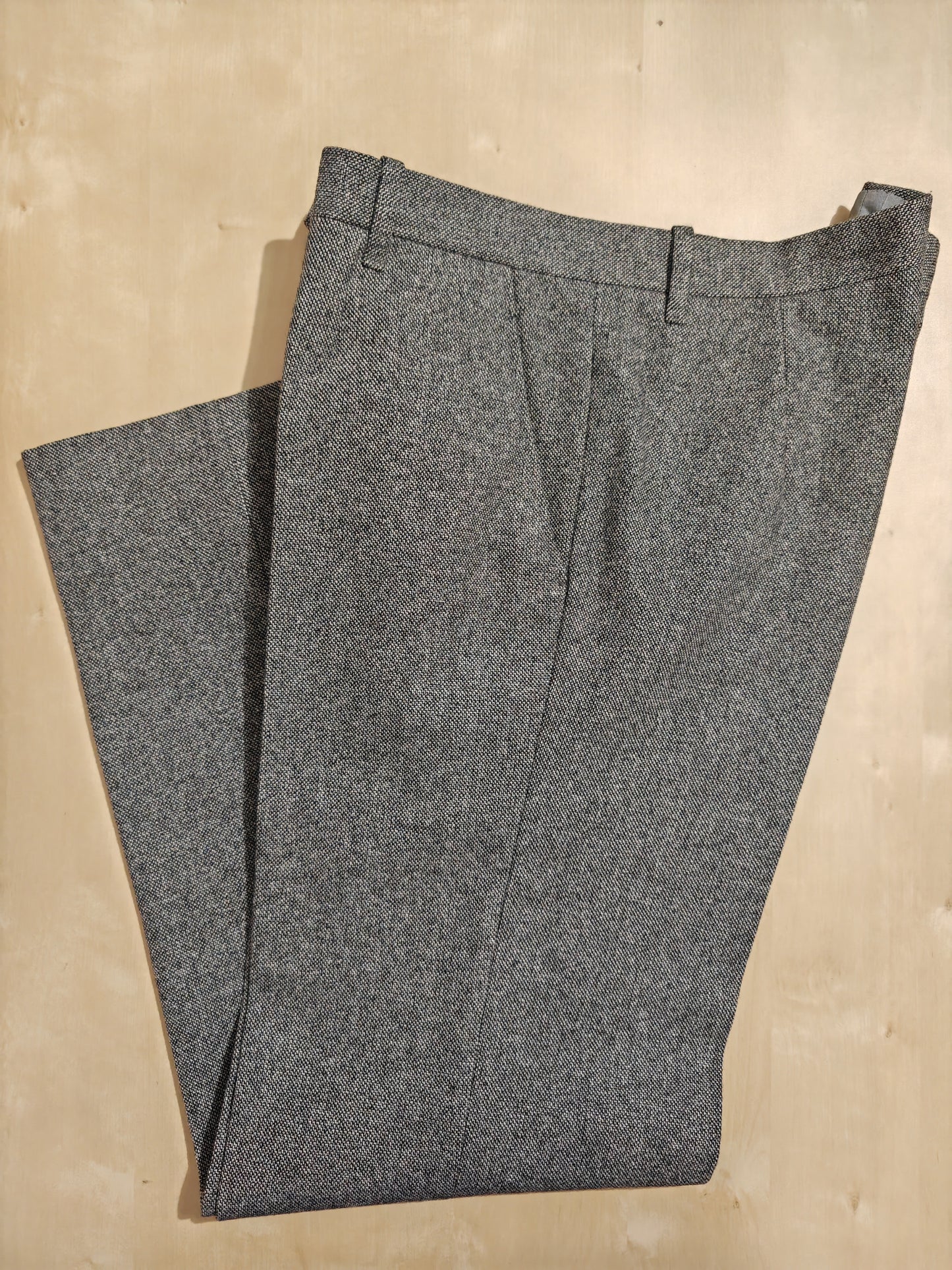 Pantalone sartoriale anni '70 in grisaglia pesante - tg. 52