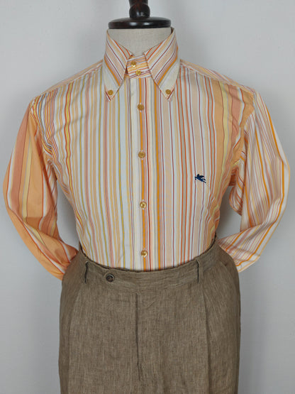 Camicia Etro righe pesca - tg. M (collo 40)