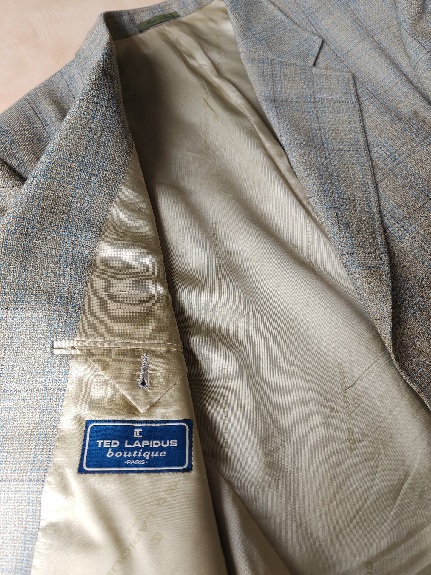 Giacca Ted Lapidus verde salvia in hopsack super twist - tg. 48/50