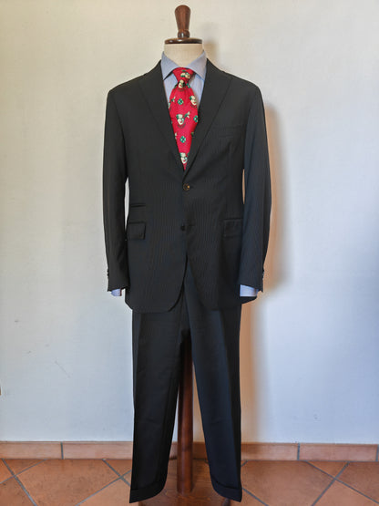 Tagliatore cool wool suit with micro-pinstripe - size 52