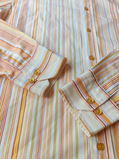 Camicia Etro righe pesca - tg. M (collo 40)