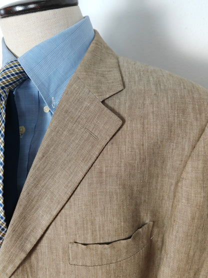 Completo in puro lino color corda - tg. 54