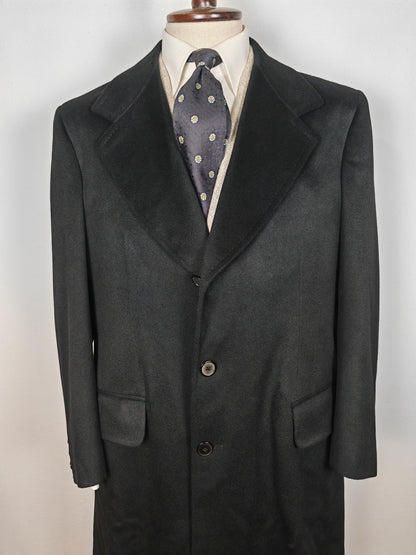 Cappotto sartoriale in panno di lana nero - tg. 50