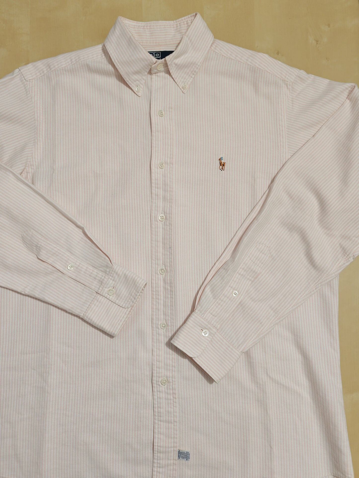 Camicia Ralph Lauren Oxford righe rosa - 15 1/2 (M/L)