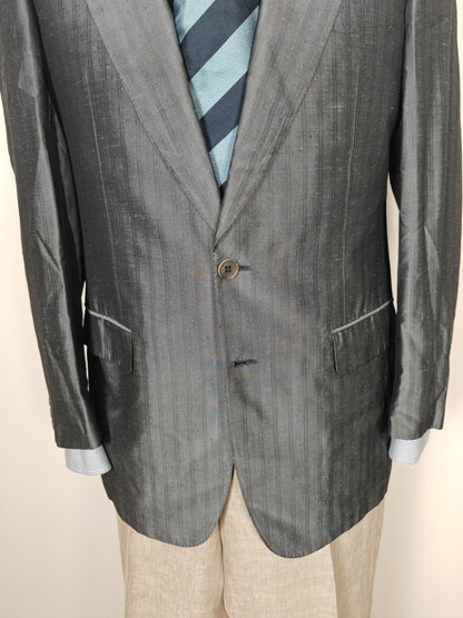 Giacca Pierre Cardin anni '80 in seta shantung - tg. 48