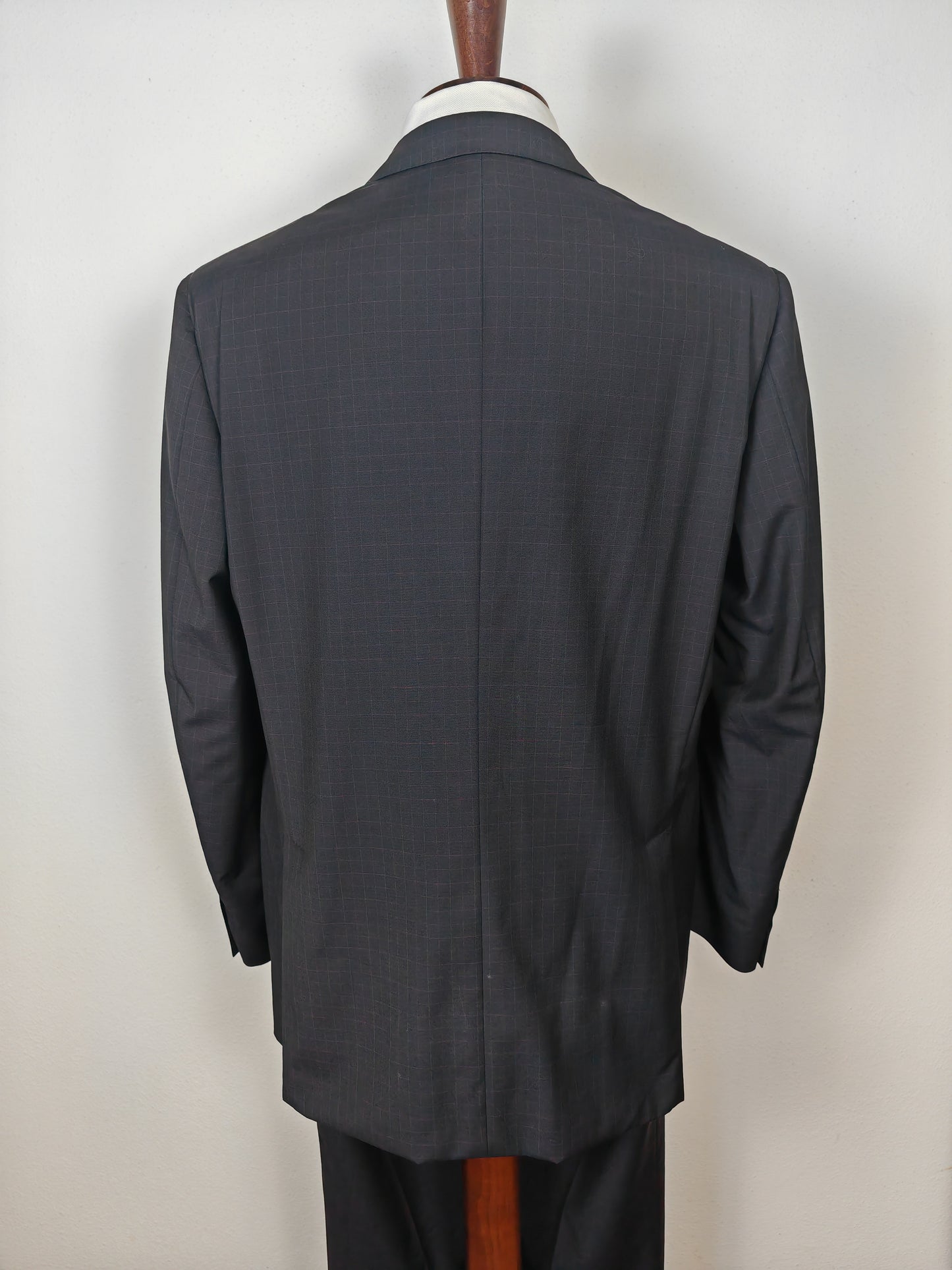 Completo Corneliani estivo in fresco lana blu a quadri - tg. 54