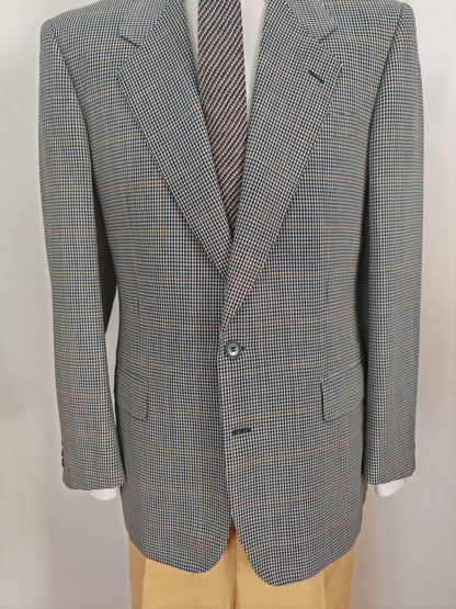 Giacca Pierre Cardin anni '80 chek in tela frescolana - tg. 50/52