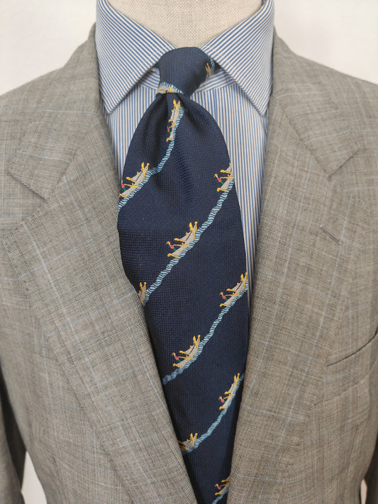 Cravatta Moschino blu con gondole