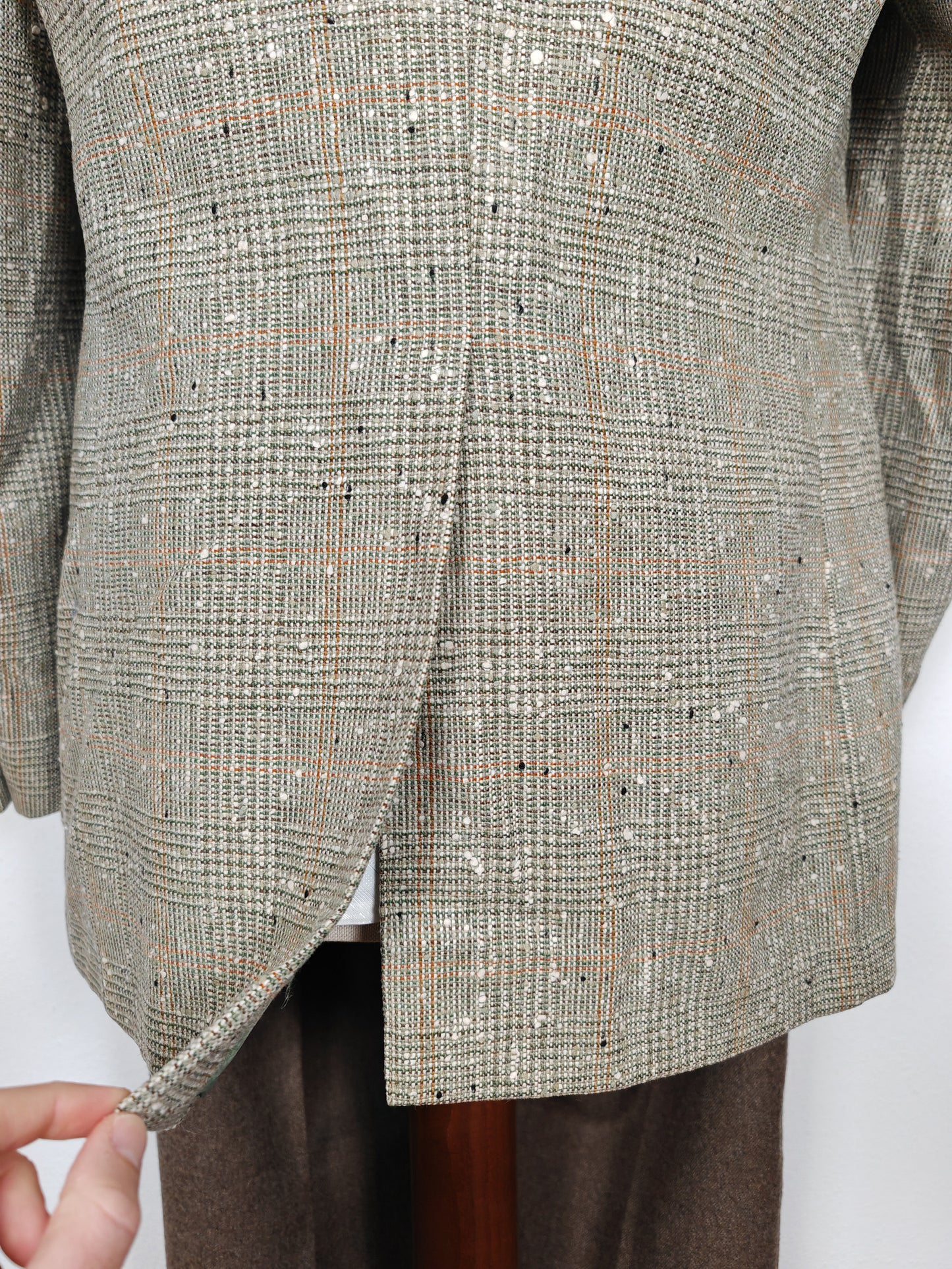 Giacca anni '70 in tweed bottonato tipo donegal - tg. 48/50