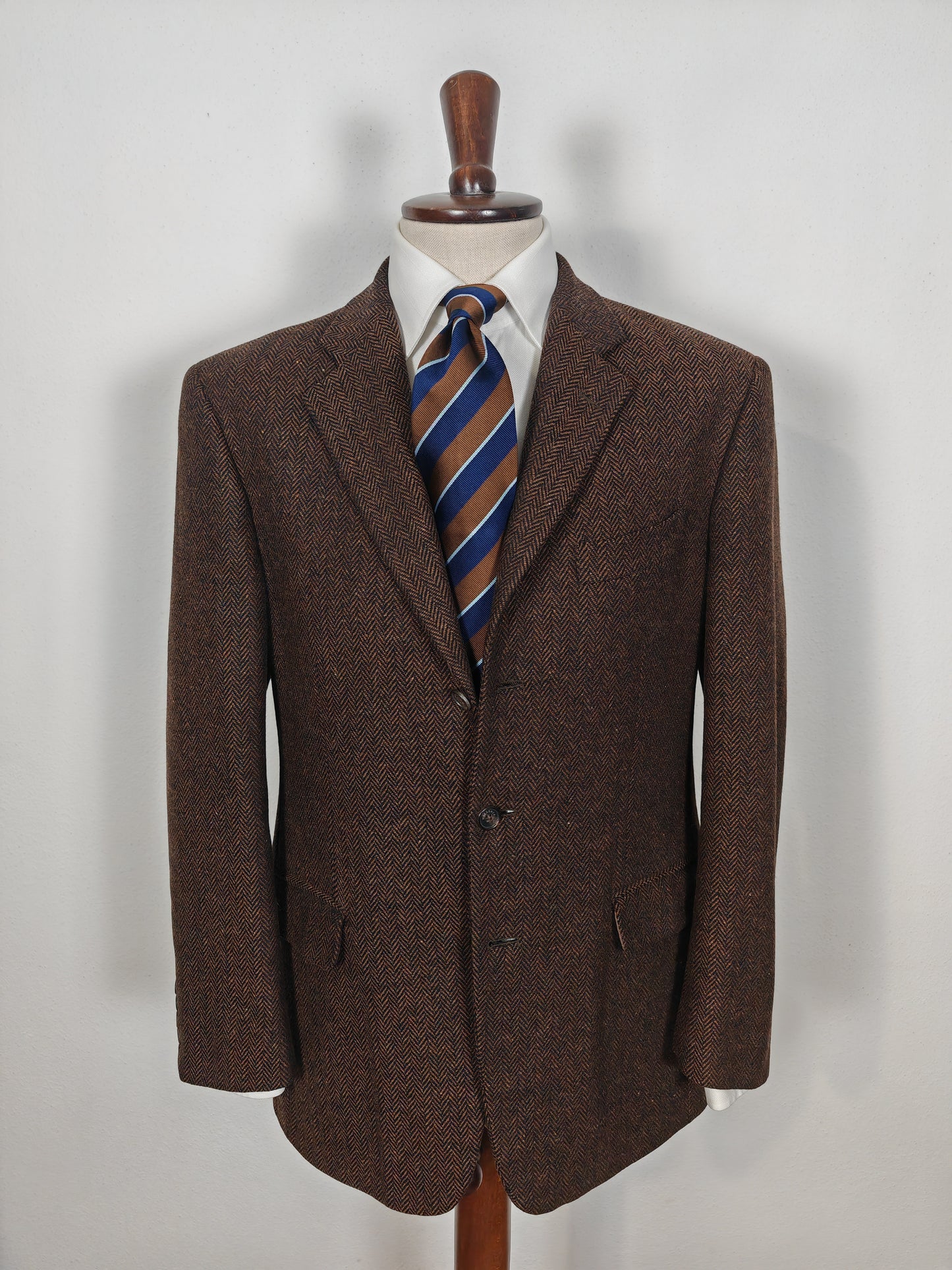 Giacca anni '90 Moessmer in tweed morbido spinato - tg. 52