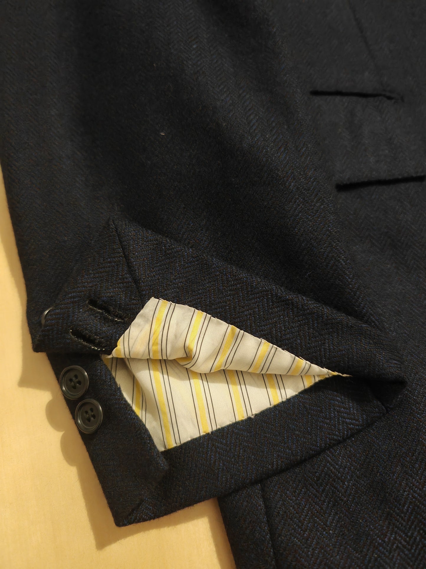 Giacca semi-sartoriale in puro cashmere spigato, tessuto Ermenegildo Zegna - tg. 56