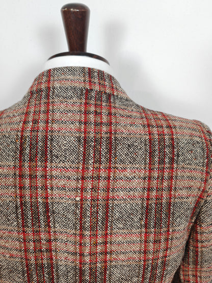 Giacca anni '70 in tweed a quadri - tg. 46/48