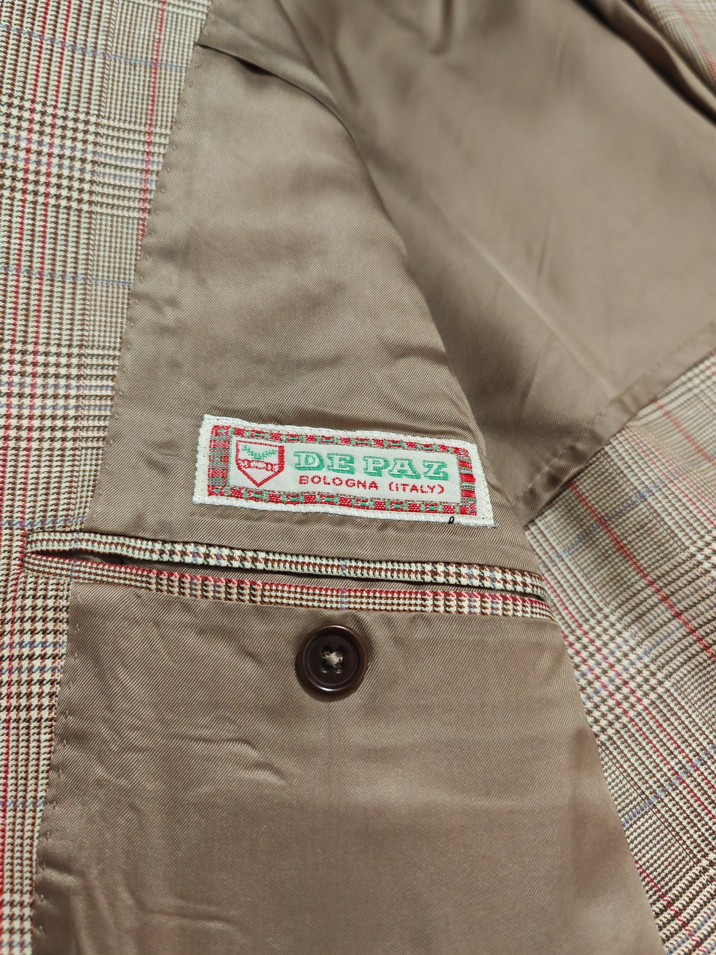 Giacca estiva De Paz 100% lino principe di Galles - tg. 48