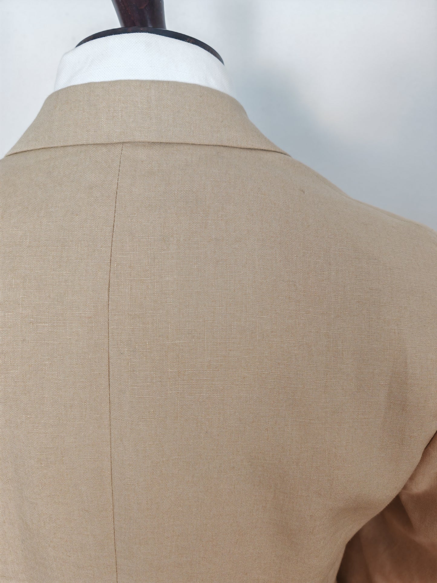 Completo anni '90 in puro lino irlandese beige - tg. 46/48