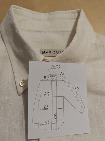 White shirt in puer linen - XL