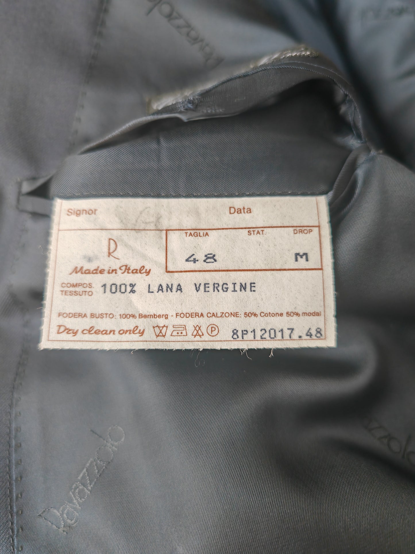 Blazer navy doppiopetto in twill pettinato - tg. 48