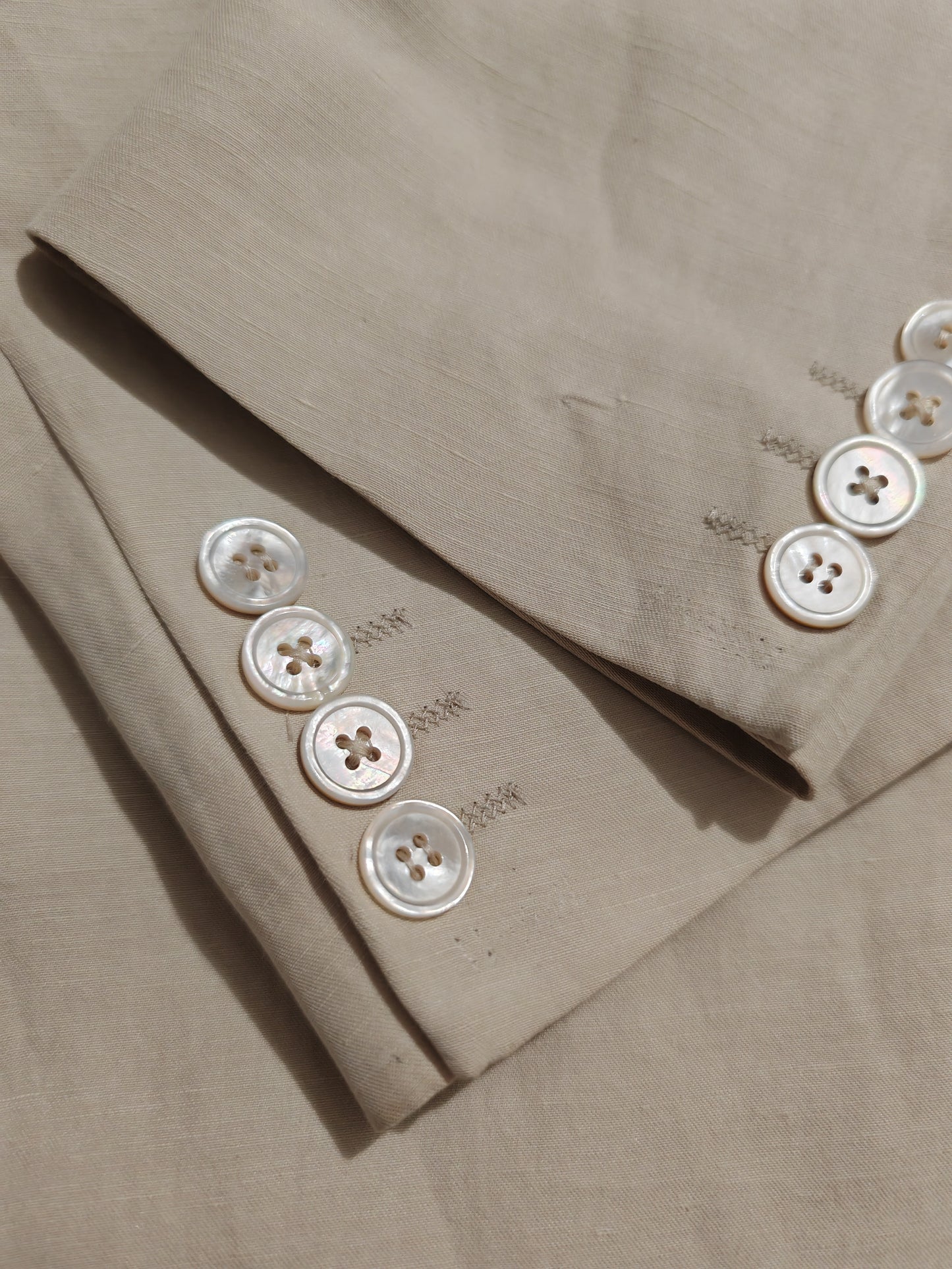 Giacca Armani Collezioni in seta e lino color avorio - tg. 52/54