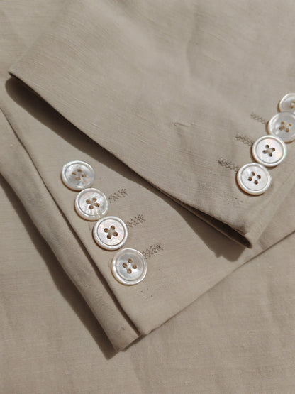 Giacca Armani Collezioni in seta e lino color avorio - tg. 52/54