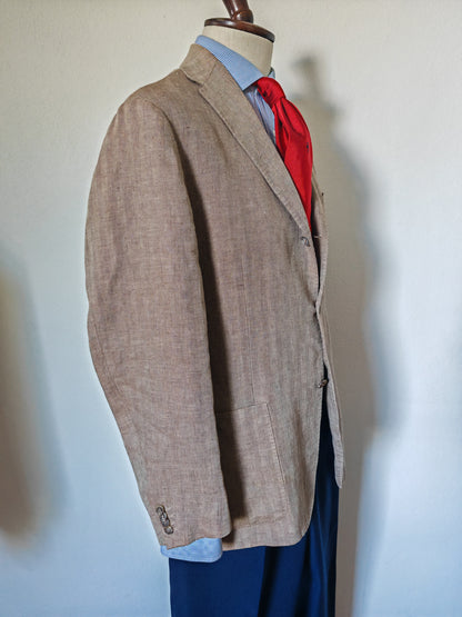 Giacca Corneliani 100% lino herringbone - tg. 50