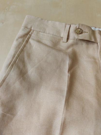 Completo anni '90 in puro lino irlandese beige - tg. 46/48