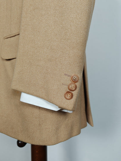Giacca spigata in puro cammello - tg. 50