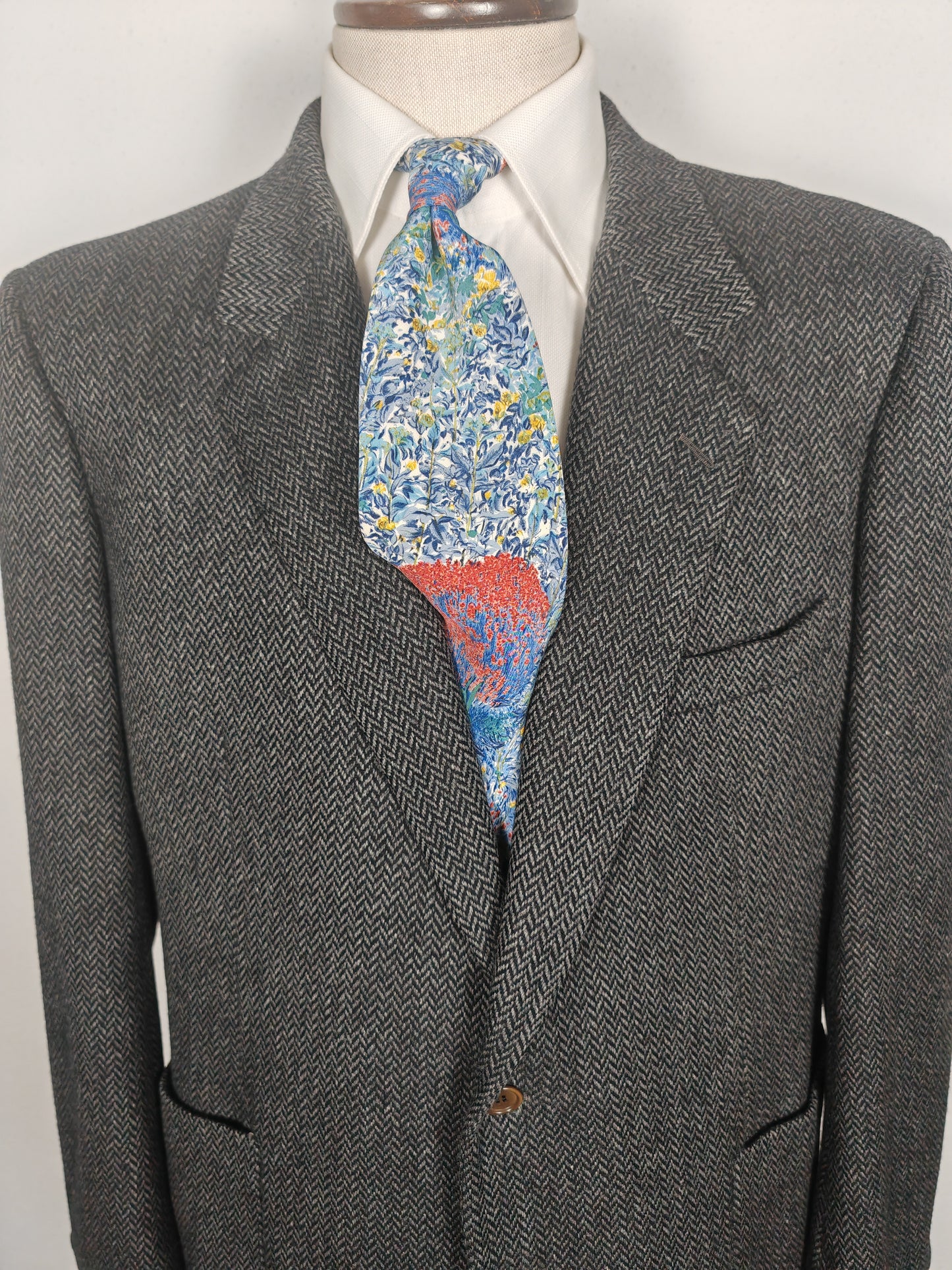 Giacca Burberrys herringbone in lana e cashmere - tg. 54/56