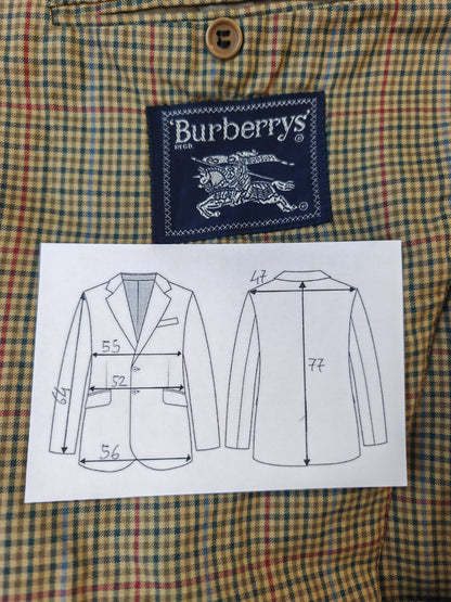 Giacca Burberrys estiva sfoderata in puro cotone quadretti - tg. 50