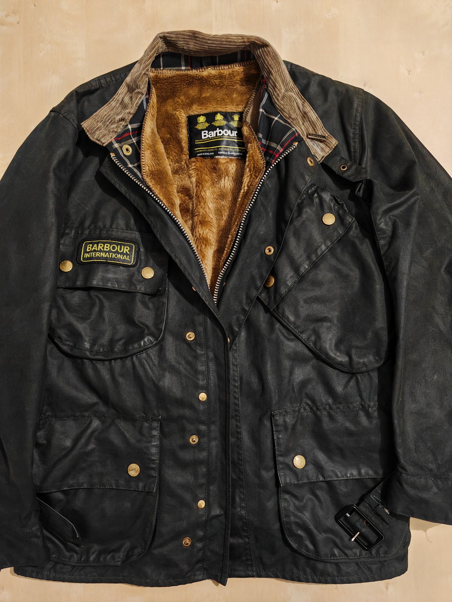 Barbour International 1995 nero, con imbottitura - C38/97 cm