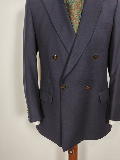 Blazer doppiopetto navy anni '80 - tg. 46 corta