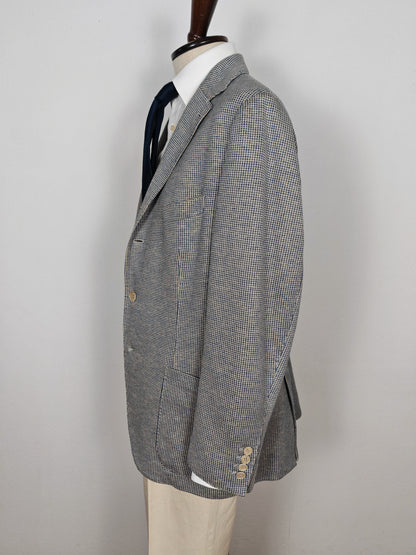 Giacca Loro Piana in jersey cotone e lino pied-de-poule - tg. 50