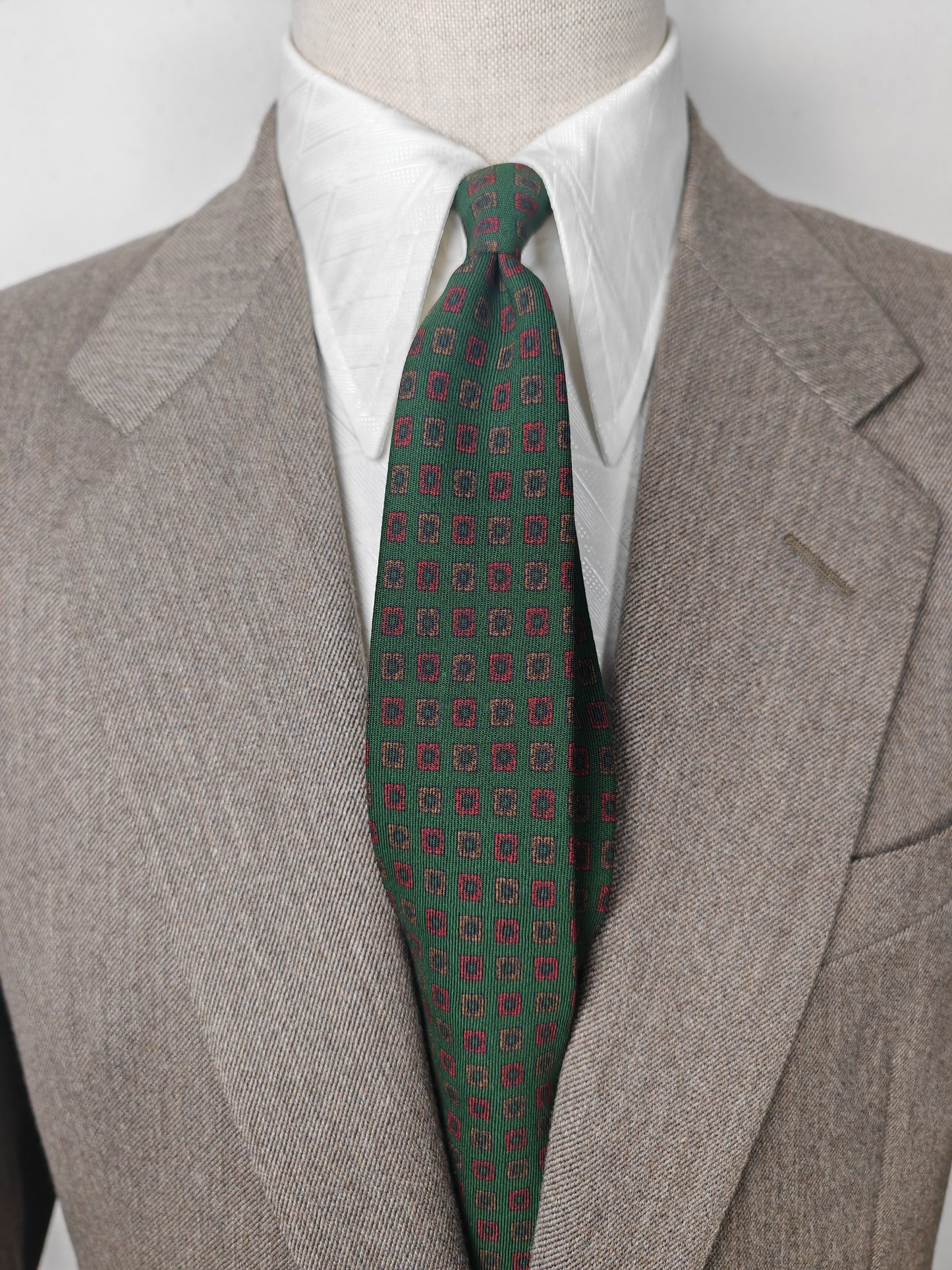 Cravatta inglese pala stretta stampata a mano