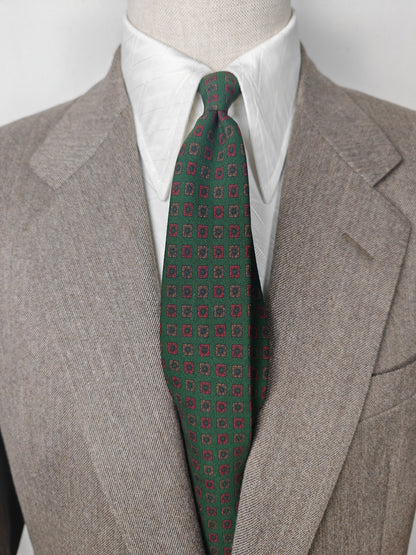 Cravatta inglese pala stretta stampata a mano
