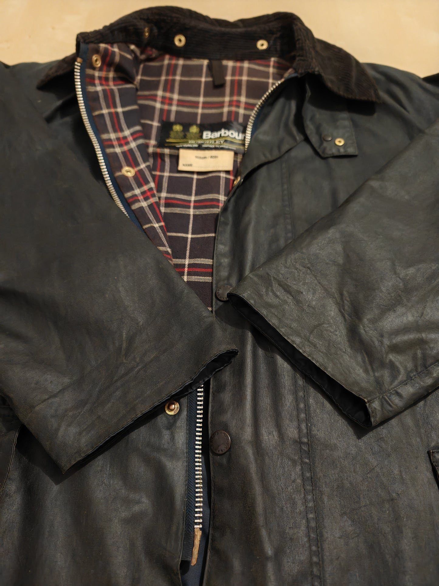 Barbour Burghley anni '80 due corone, nero - C40/102cm