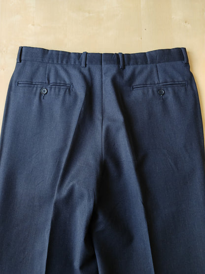 Pantalone anni '90 in fresco lana blu - tg. 50/52