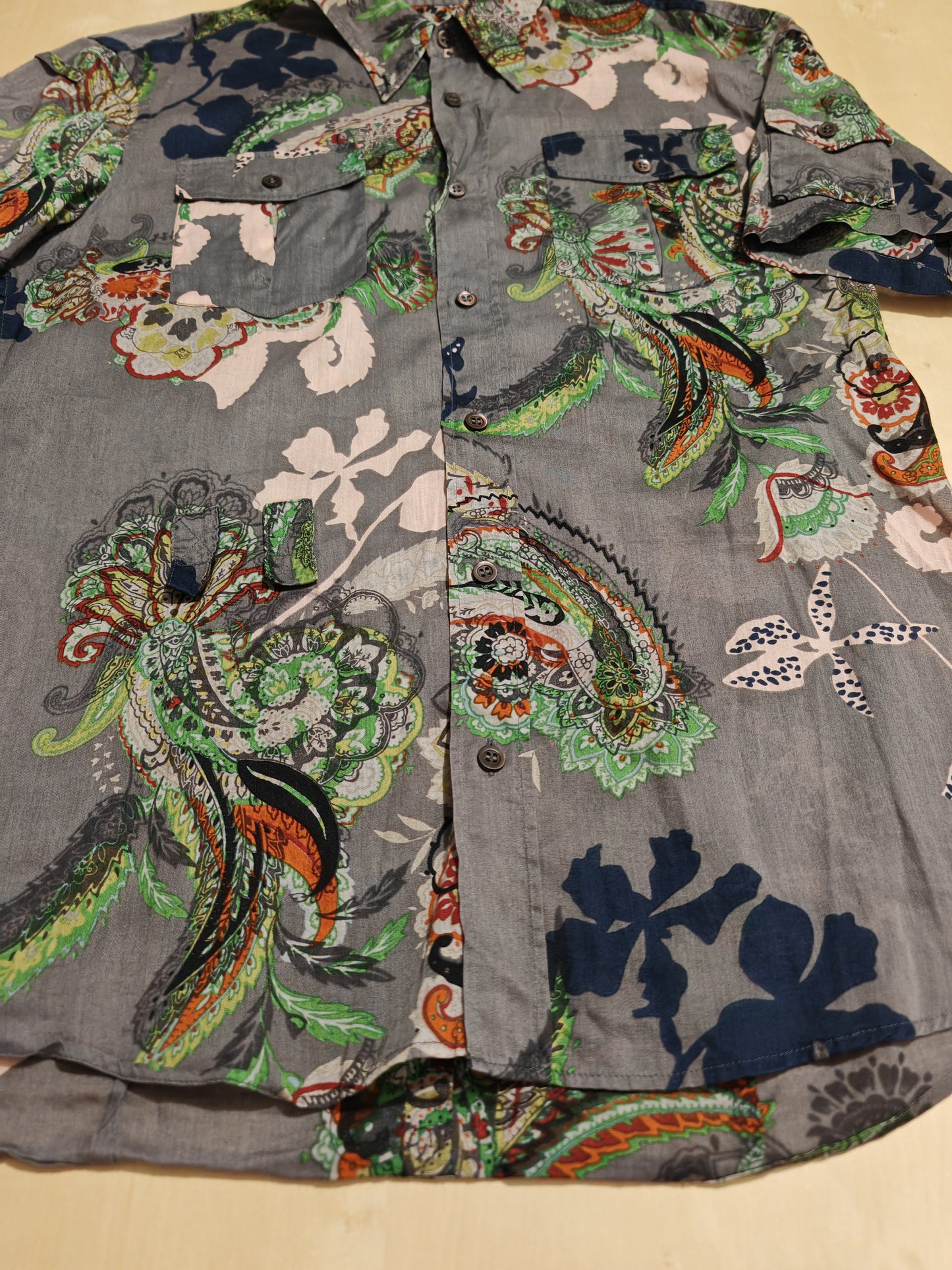 Camicia Dries Van Noten maniche corte floreale - M slim