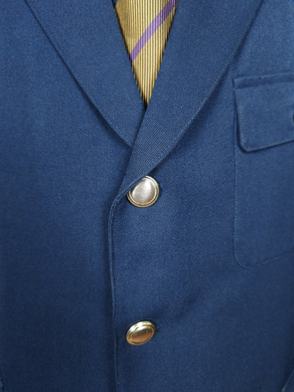 Blazer sartoriale anni '60/'70 in stile militare navy - tg. 56/58