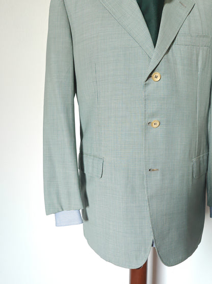 Giacca estiva mezza fodera Brioni micro check - tg. 52