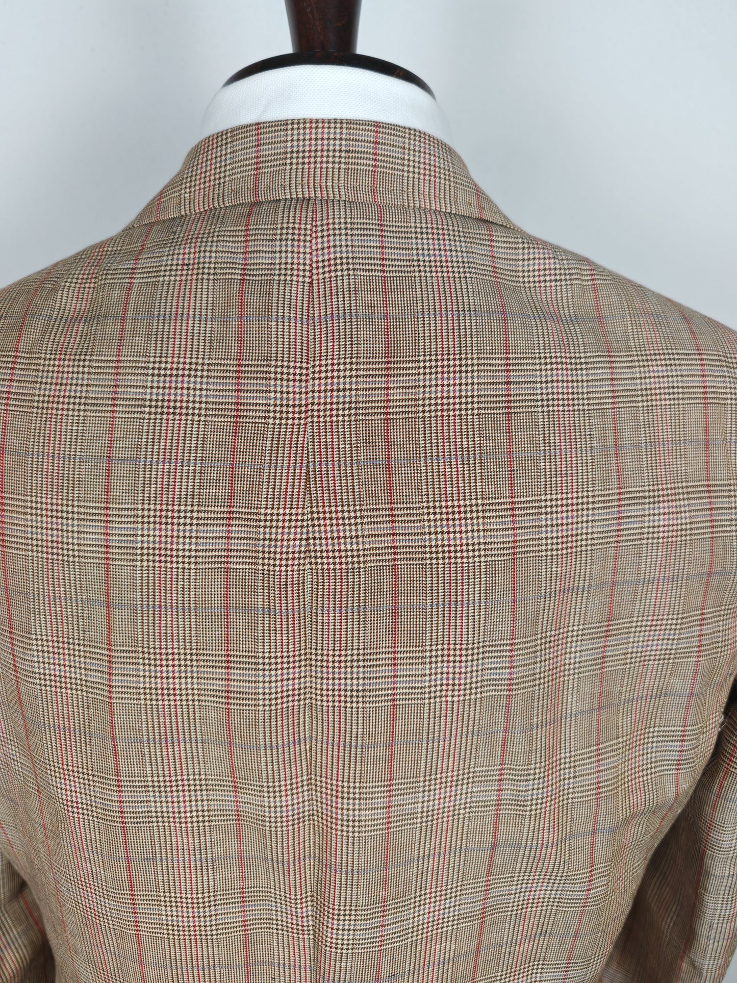 Giacca estiva De Paz 100% lino principe di Galles - tg. 48