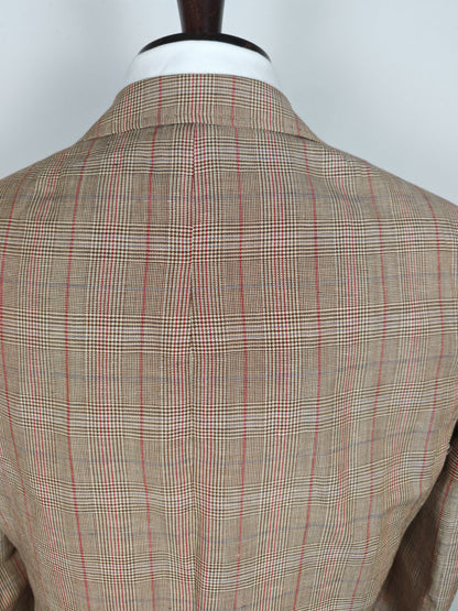 Giacca estiva De Paz 100% lino principe di Galles - tg. 48