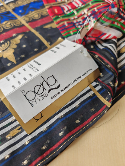 Pareo/pashmina in georgette di seta La Perla Mare anni '80 NOS