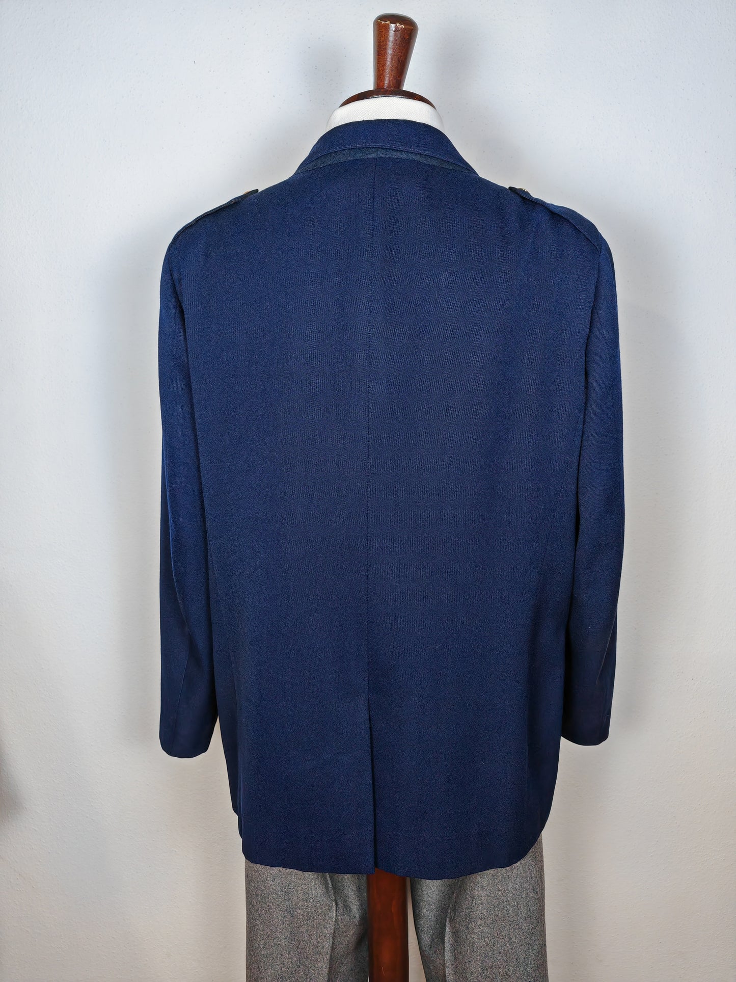 Blazer sartoriale anni '60/'70 in stile militare navy - tg. 56/58