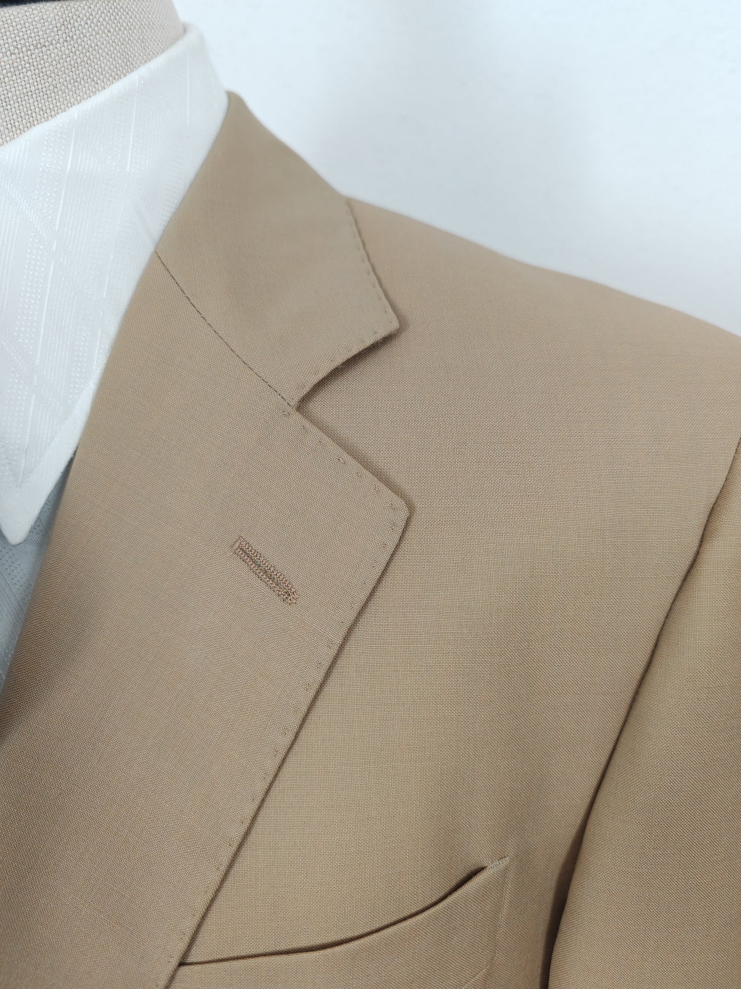 Completo anni '80 in fresco lana beige - tg. 52