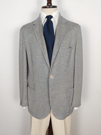 Giacca Loro Piana in jersey cotone e lino pied-de-poule - tg. 50