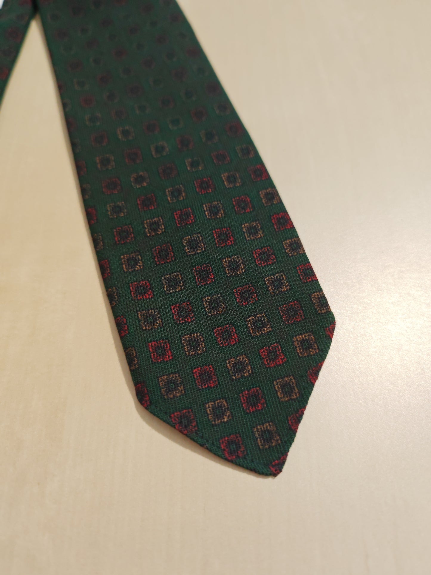 Cravatta inglese pala stretta stampata a mano