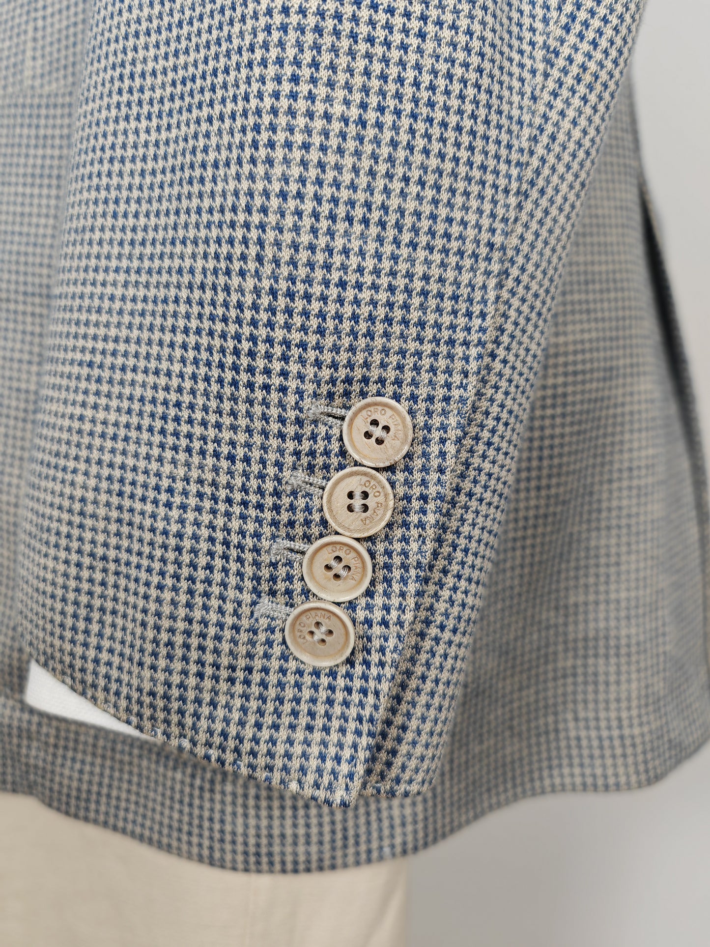Giacca Loro Piana in jersey cotone e lino pied-de-poule - tg. 50