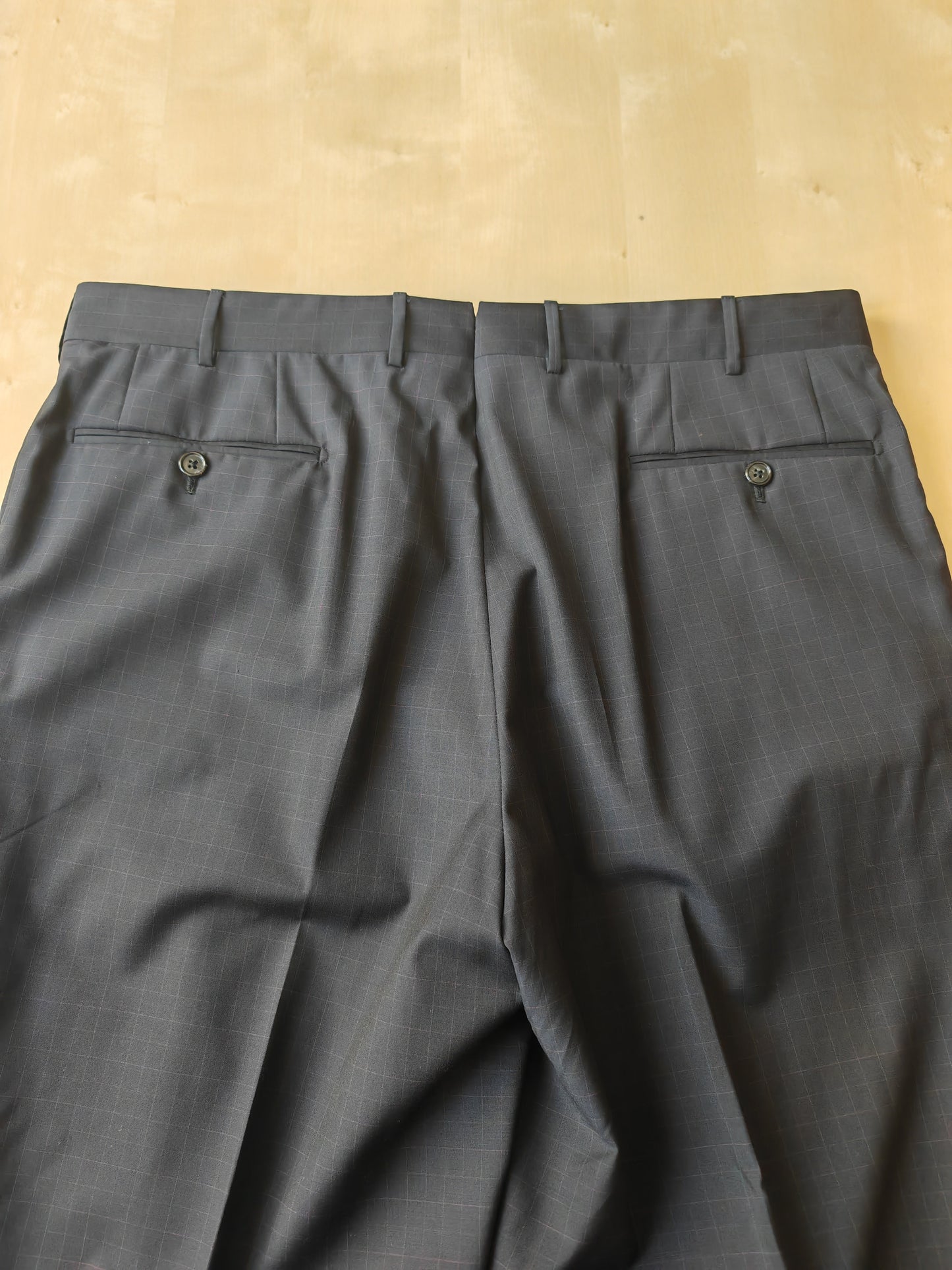 Completo Corneliani estivo in fresco lana blu a quadri - tg. 54