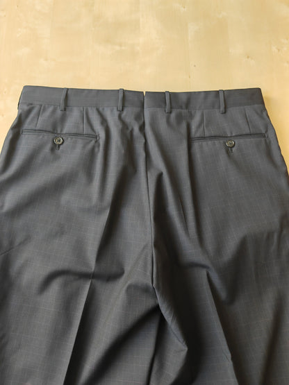 Completo Corneliani estivo in fresco lana blu a quadri - tg. 54