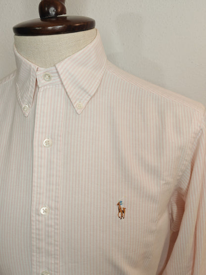 Camicia Ralph Lauren Oxford righe rosa - 15 1/2 (M/L)