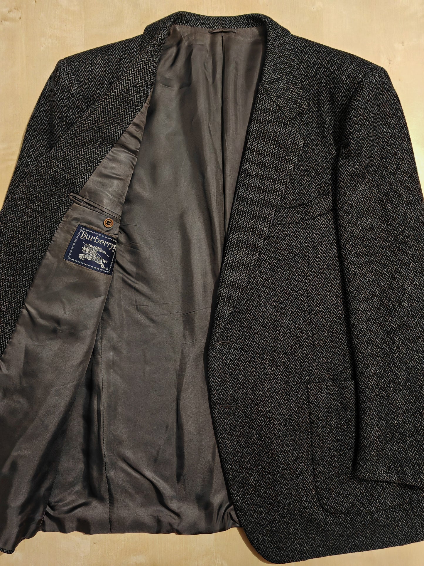 Giacca Burberrys herringbone in lana e cashmere - tg. 54/56