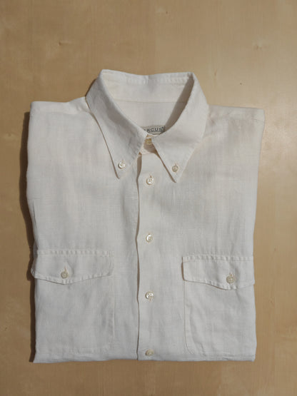 White shirt in puer linen - XL